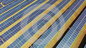 Green energy. Alternative energy generation. Photovoltaic solar panels field.