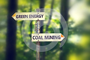 Green energy or coal mining