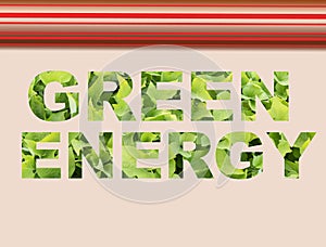 Green energy company sign illustration