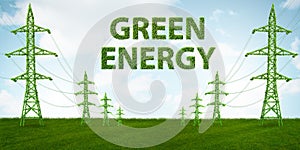 Green energy concept - 3d rendering