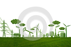 Green energy concept - 3d rendering