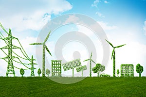 Green energy concept - 3d rendering