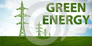 Green energy concept - 3d rendering