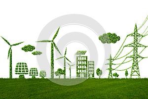 Green energy concept - 3d rendering