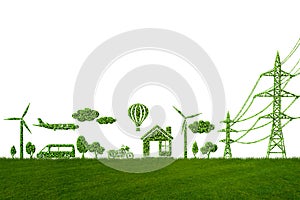 Green energy concept - 3d rendering