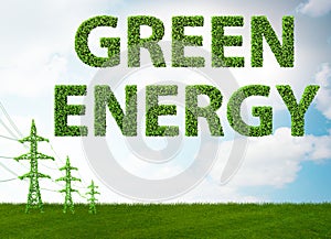 Green energy concept - 3d rendering