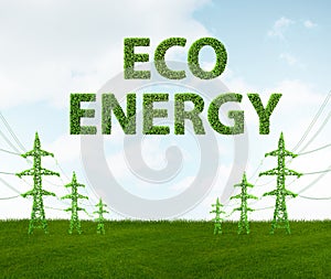 Green energy concept - 3d rendering