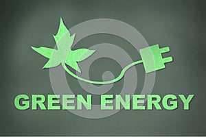 Green energy concept created from paper