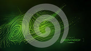 Green energy concept. Vector green technology background. Futuristic vector illustration.
