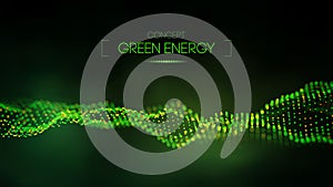 Green energy concept. Vector green technology background. Futuristic vector illustration.