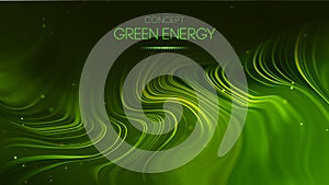 Green energy concept. Vector green technology background. Futuristic vector illustration.