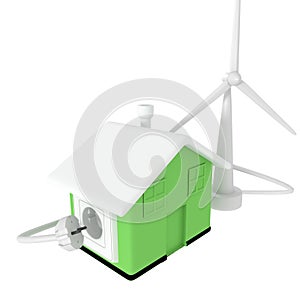 Green energy consept isolated on white