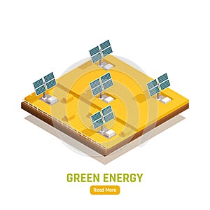 Green Energy Ecology Isometric Colored Composition
