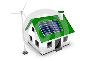 Verde energía casa 