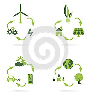 Green energy icon