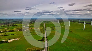 Green Energy Landscape in North Yorkshire on A59