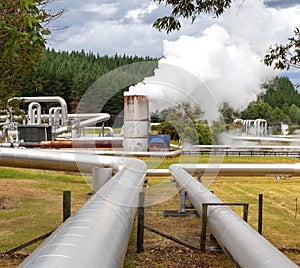 Green energy plant pipeline steaming