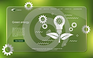 Green energy, renewable technology vector concept