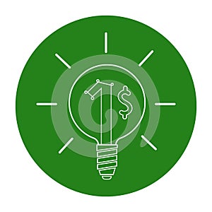 Green energy simple icons.