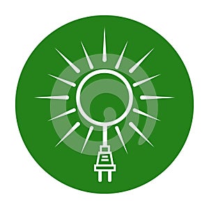 Green energy simple icons.