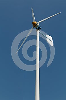Green Energy Wind Turbine in running.