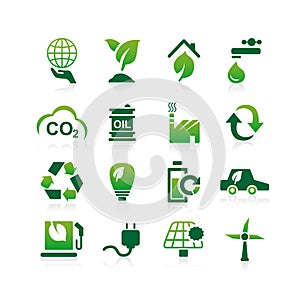 Green environment ECO icon photo