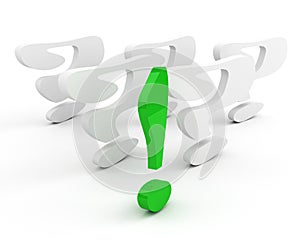 Green exclamation mark