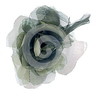 Green fabric flower