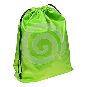 Green fabric pouch or sack