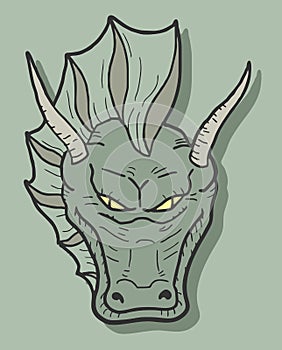 Green face dragon