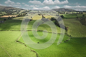 Green Farming Hills in Wales, UK