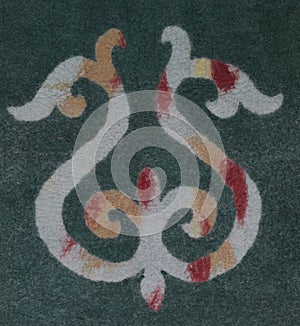 felt with Kazakh pattern