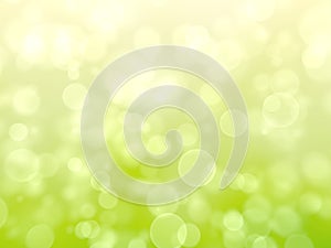 Green Festive abstract background with bokeh