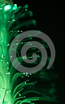 Green fiber optic.