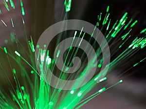 Green fiber optic background.