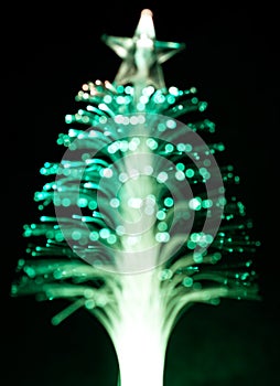 Green fiber optic Christmas tree.