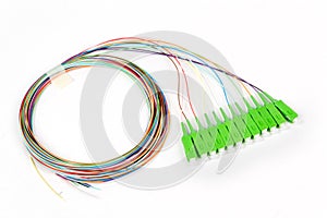 Green fiber optic SC connectors