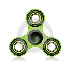 Green Fidget Spinner Focus Toy Illustration