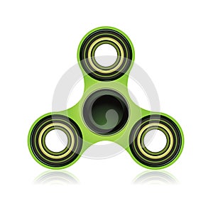 Green Fidget Spinner Focus Toy Illustration photo