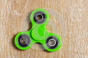 Green fidget spinner toy