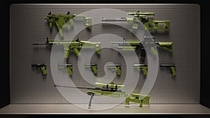 Green Firearms Display