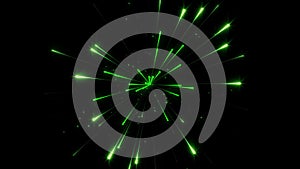 Green firework particle concept background