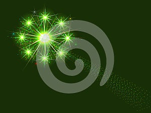Green fireworks