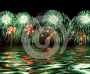 Green fireworks