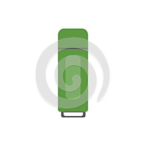 Green Flash drive (USB memory) icon Flat illustration