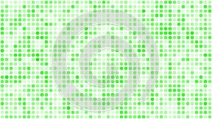 Green floating circles on white background footage loop. Slow technical mosaic chaotic moving seamless animation. Hi-tech