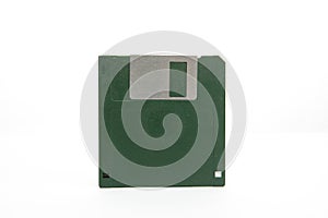a green floppy disk