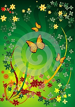 Green Flora Background