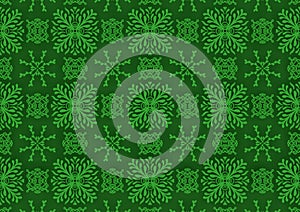 Green Flora Geometrics Abstract symmetry Repeat Printing Pattern Background
