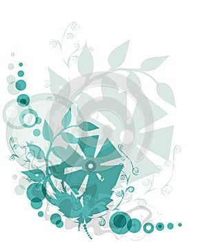 Green floral background